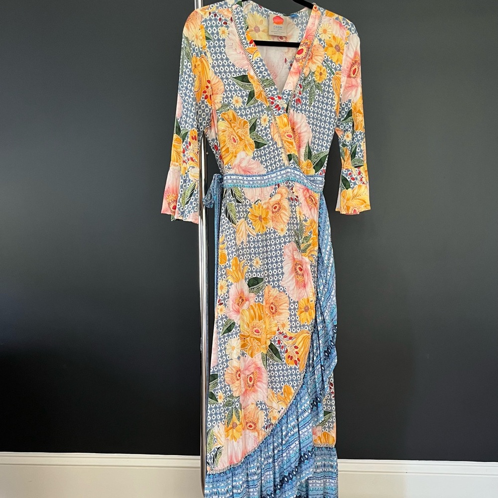 FARM Rio for Anthropologie Camila Wrap Dress - Picture 14 of 14